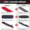 imageAPEXUP Weight Lifting Straps for Weightlifting Lifting Wrist Straps Gym Deadlift Strap Anti Slip Silicone Weightlifting Strap Men Women Powerlifting Strength TrainingRed