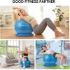 imageAPEXUP Yoga Ball Chair Exercise Ball Chair with Base for Office Anti Slip Stability Ball Fitness Ball Seat Home Gym Workout Ball Balance Ball with Pump Blue LBlue