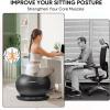imageAPEXUP Yoga Ball Chair Exercise Ball Chair with Base for Office Anti Slip Stability Ball Fitness Ball Seat Home Gym Workout Ball Balance Ball with Pump Blue LBlack