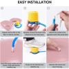 imageAPEXUP Yoga Ball Chair Exercise Ball Chair with Base for Office Anti Slip Stability Ball Fitness Ball Seat Home Gym Workout Ball Balance Ball with Pump Blue LPink