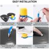 imageAPEXUP Yoga Ball Chair Exercise Ball Chair with Base for Office Anti Slip Stability Ball Fitness Ball Seat Home Gym Workout Ball Balance Ball with Pump Blue LBlack