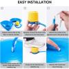 imageAPEXUP Yoga Ball Chair Exercise Ball Chair with Base for Office Anti Slip Stability Ball Fitness Ball Seat Home Gym Workout Ball Balance Ball with Pump Blue LBlue