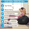 imageAPEXUP Yoga ampamp Pilates Ball  Anti Slip Heavy Duty Gym Ball for Fitness Balance ampamp Core WorkoutBlack