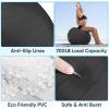 imageAPEXUP Yoga ampamp Pilates Ball  Anti Slip Heavy Duty Gym Ball for Fitness Balance ampamp Core WorkoutBlack