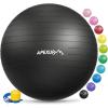 imageAPEXUP Yoga ampamp Pilates Ball  Anti Slip Heavy Duty Gym Ball for Fitness Balance ampamp Core WorkoutBlack