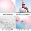 imageAPEXUP Yoga ampamp Pilates Ball  Anti Slip Heavy Duty Gym Ball for Fitness Balance ampamp Core WorkoutBlue Pink