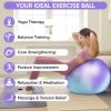 imageAPEXUP Yoga ampamp Pilates Ball  Anti Slip Heavy Duty Gym Ball for Fitness Balance ampamp Core WorkoutBlue Purple