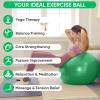 imageAPEXUP Yoga ampamp Pilates Ball  Anti Slip Heavy Duty Gym Ball for Fitness Balance ampamp Core WorkoutDark Green