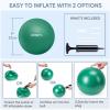imageAPEXUP Yoga ampamp Pilates Ball  Anti Slip Heavy Duty Gym Ball for Fitness Balance ampamp Core WorkoutDark Green