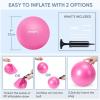 imageAPEXUP Yoga ampamp Pilates Ball  Anti Slip Heavy Duty Gym Ball for Fitness Balance ampamp Core WorkoutFuschia