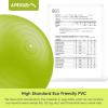 imageAPEXUP Yoga ampamp Pilates Ball  Anti Slip Heavy Duty Gym Ball for Fitness Balance ampamp Core WorkoutGreen