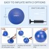imageAPEXUP Yoga ampamp Pilates Ball  Anti Slip Heavy Duty Gym Ball for Fitness Balance ampamp Core WorkoutIndigo