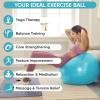 imageAPEXUP Yoga ampamp Pilates Ball  Anti Slip Heavy Duty Gym Ball for Fitness Balance ampamp Core WorkoutLight Blue