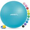imageAPEXUP Yoga ampamp Pilates Ball  Anti Slip Heavy Duty Gym Ball for Fitness Balance ampamp Core WorkoutLight Blue