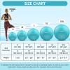 imageAPEXUP Yoga ampamp Pilates Ball  Anti Slip Heavy Duty Gym Ball for Fitness Balance ampamp Core WorkoutLight Blue
