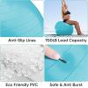 imageAPEXUP Yoga ampamp Pilates Ball  Anti Slip Heavy Duty Gym Ball for Fitness Balance ampamp Core WorkoutLight Blue
