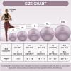 imageAPEXUP Yoga ampamp Pilates Ball  Anti Slip Heavy Duty Gym Ball for Fitness Balance ampamp Core WorkoutMauve
