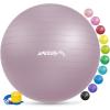 imageAPEXUP Yoga ampamp Pilates Ball  Anti Slip Heavy Duty Gym Ball for Fitness Balance ampamp Core WorkoutMauve