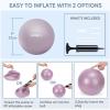 imageAPEXUP Yoga ampamp Pilates Ball  Anti Slip Heavy Duty Gym Ball for Fitness Balance ampamp Core WorkoutMauve