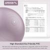 imageAPEXUP Yoga ampamp Pilates Ball  Anti Slip Heavy Duty Gym Ball for Fitness Balance ampamp Core WorkoutMauve