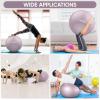 imageAPEXUP Yoga ampamp Pilates Ball  Anti Slip Heavy Duty Gym Ball for Fitness Balance ampamp Core WorkoutMauve