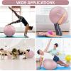 imageAPEXUP Yoga ampamp Pilates Ball  Anti Slip Heavy Duty Gym Ball for Fitness Balance ampamp Core WorkoutPink