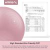 imageAPEXUP Yoga ampamp Pilates Ball  Anti Slip Heavy Duty Gym Ball for Fitness Balance ampamp Core WorkoutPink