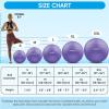imageAPEXUP Yoga ampamp Pilates Ball  Anti Slip Heavy Duty Gym Ball for Fitness Balance ampamp Core WorkoutPurple