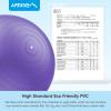 imageAPEXUP Yoga ampamp Pilates Ball  Anti Slip Heavy Duty Gym Ball for Fitness Balance ampamp Core WorkoutPurple
