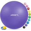 imageAPEXUP Yoga ampamp Pilates Ball  Anti Slip Heavy Duty Gym Ball for Fitness Balance ampamp Core WorkoutPurple