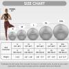 imageAPEXUP Yoga ampamp Pilates Ball  Anti Slip Heavy Duty Gym Ball for Fitness Balance ampamp Core WorkoutSilver