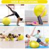 imageAPEXUP Yoga ampamp Pilates Ball  Anti Slip Heavy Duty Gym Ball for Fitness Balance ampamp Core WorkoutYellow