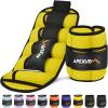 imageAPEXUP 10lbsPair Adjustable Ankle Weights for Women and Men Modularized Leg Weight Straps for Yoga Walking Running Aerobics GymYellow
