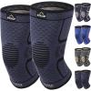 imageAPEXUP Compression Knee Brace for Women Copper Compression Sleeve for Knee Support Arthritis Pain Relief Meniscus Tear ACL RunningBlack