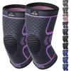 imageAPEXUP Compression Knee Brace for Women Copper Compression Sleeve for Knee Support Arthritis Pain Relief Meniscus Tear ACL RunningDark GreyPurple