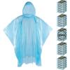 imageAPEXUP Disposable Rain Ponchos for Adults Emergency Rain Poncho for Camping Hiking TravellingBlue 50 Pack