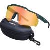 imageAPEXUP Sports Polarized Sunglasses for Men Women UV400 Protection Mens Sunglasses for Cycling FishingMatte Army Green Frame  Gold Lenses