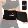 imageAPEXUP Sweat Waist Trainer for Women and Men Neoprene Waist Trimmer Belt Slimming Sweat Band with Removable Lumbar SupportOrange