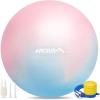 imageAPEXUP Yoga ampamp Pilates Ball  Anti Slip Heavy Duty Gym Ball for Fitness Balance ampamp Core WorkoutBlue Pink