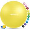 imageAPEXUP Yoga ampamp Pilates Ball  Anti Slip Heavy Duty Gym Ball for Fitness Balance ampamp Core WorkoutYellow