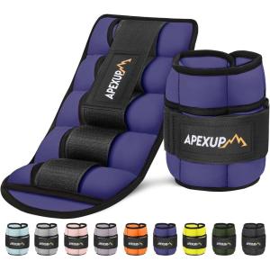 imageAPEXUP 10lbsPair Adjustable Ankle Weights for Women and Men Modularized Leg Weight Straps for Yoga Walking Running Aerobics GymPurple