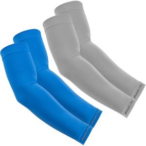 imageAPEXUP Cooling Arm Sleeves for Men Women UV Sun Protection UPF 50 Volleyball Arm Sleeves Compression Sleeves for Outdoor1 Gray1 Blue