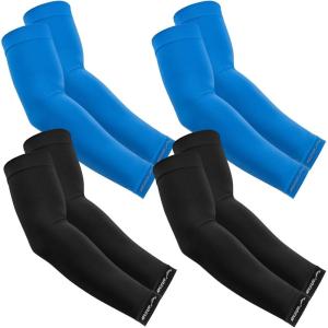 imageAPEXUP Cooling Arm Sleeves for Men Women UV Sun Protection UPF 50 Volleyball Arm Sleeves Compression Sleeves for Outdoor2 Black2 Blue