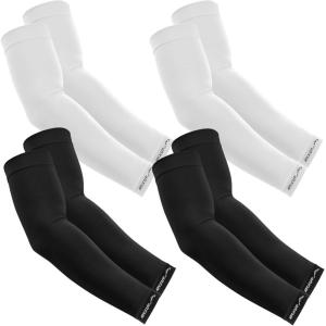 imageAPEXUP Cooling Arm Sleeves for Men Women UV Sun Protection UPF 50 Volleyball Arm Sleeves Compression Sleeves for Outdoor2 Black2 White