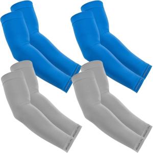 imageAPEXUP Cooling Arm Sleeves for Men Women UV Sun Protection UPF 50 Volleyball Arm Sleeves Compression Sleeves for Outdoor2 Gray2 Blue