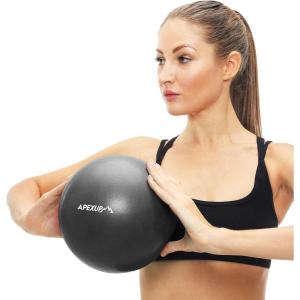 imageAPEXUP Yoga ampamp Pilates Ball  Anti Slip Heavy Duty Gym Ball for Fitness Balance ampamp Core WorkoutBlack