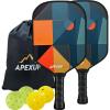 imageAPEXUP Fiberglass Pickleball Paddles Premium Pickleball Paddles Set of 2 Pickle Ball Set with Ergonomic Cushion Grip 2 Pickleball Rackets 4 Pickleball 1 Portable BagGeometry