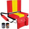 imageAPEXUP Stadium Seats with Back Support Portable Bleacher Seat with Large Pocket and Cup Holder Wide Stadium Chair for Sports Events and ConcertsRedgold