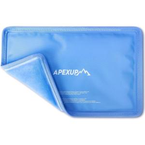 imageAPEXUP Gel Ice Packs for Injuries Reusable Flexible Double Sided Cold Packs for Injuries Ice Pack for Knee Shoulder Back Hip Leg Arm Black S 2PKBlue