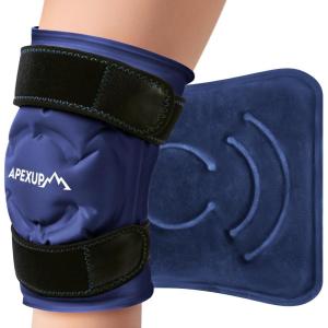 imageAPEXUP Ice Pack for Knee Pain Relief Large Reusable Wrap After Surgery Flexible Gel Cold Pack for Injuries Pain Relief for Back Shoulder Elbow Ankle and Leg Purple L 1PKNavy Blue